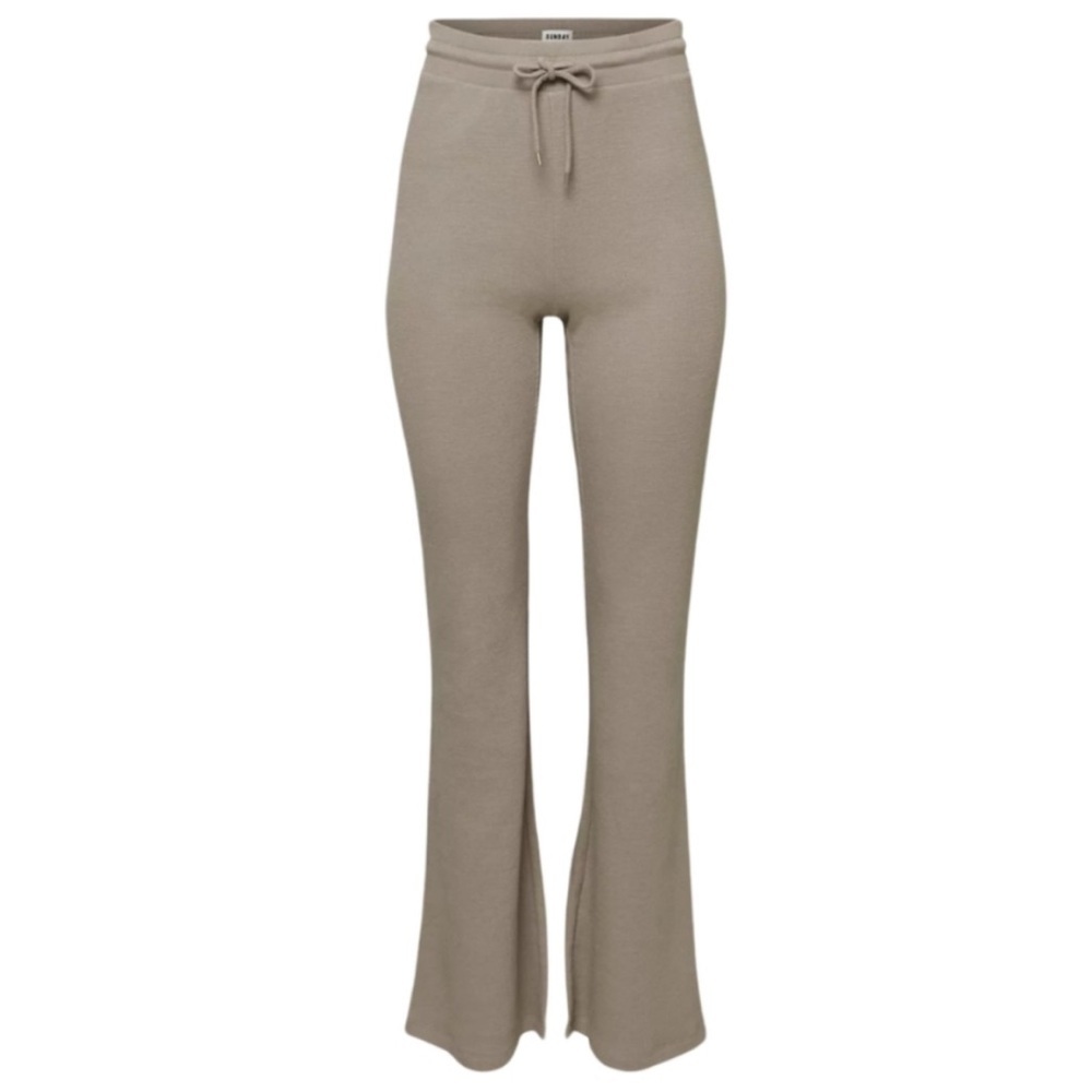 Aritzia Sunday Best Taupe Baby Waffle Flare Lounge Pants, new without tags